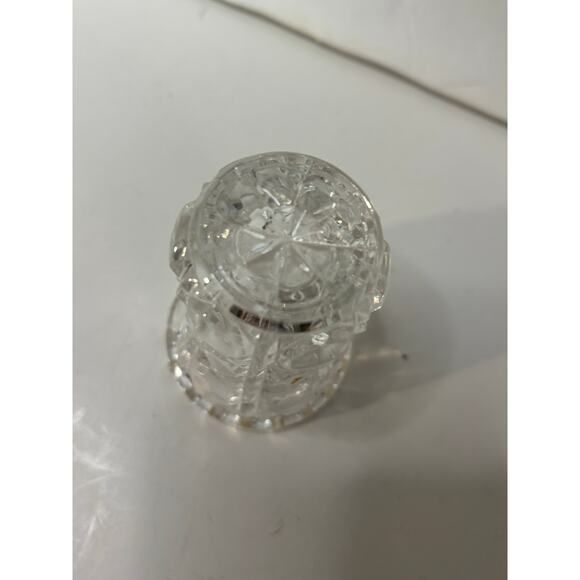 Vntg Anna Hutte? Elegant Crystal Pressed Glass Clear Toothpick Holder Bud Vase-C - Picture 5 of 6